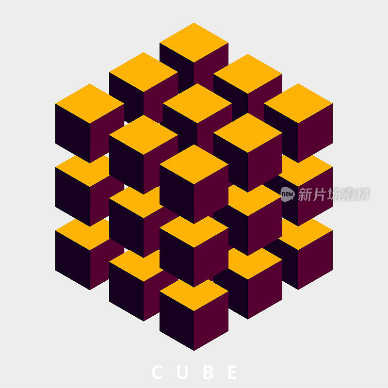 color group of cube pattern